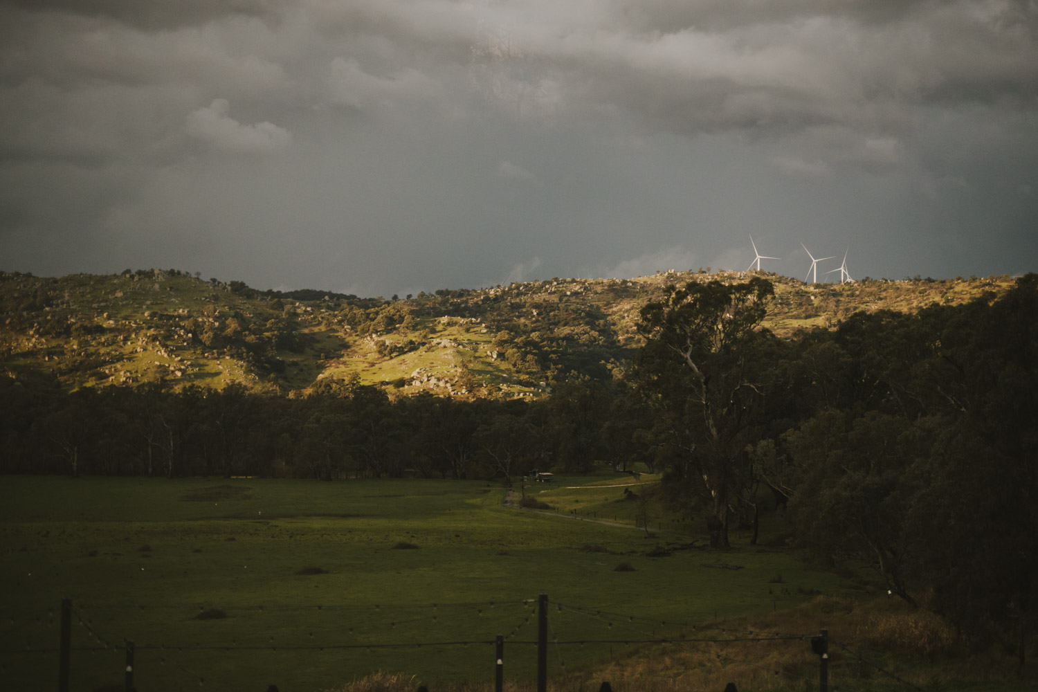 A dramatic storm-lit Victorian landscape